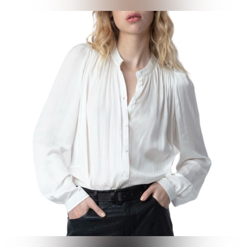 Zadig & Voltaire TCHIN SATIN BLOUSE IN JUDO